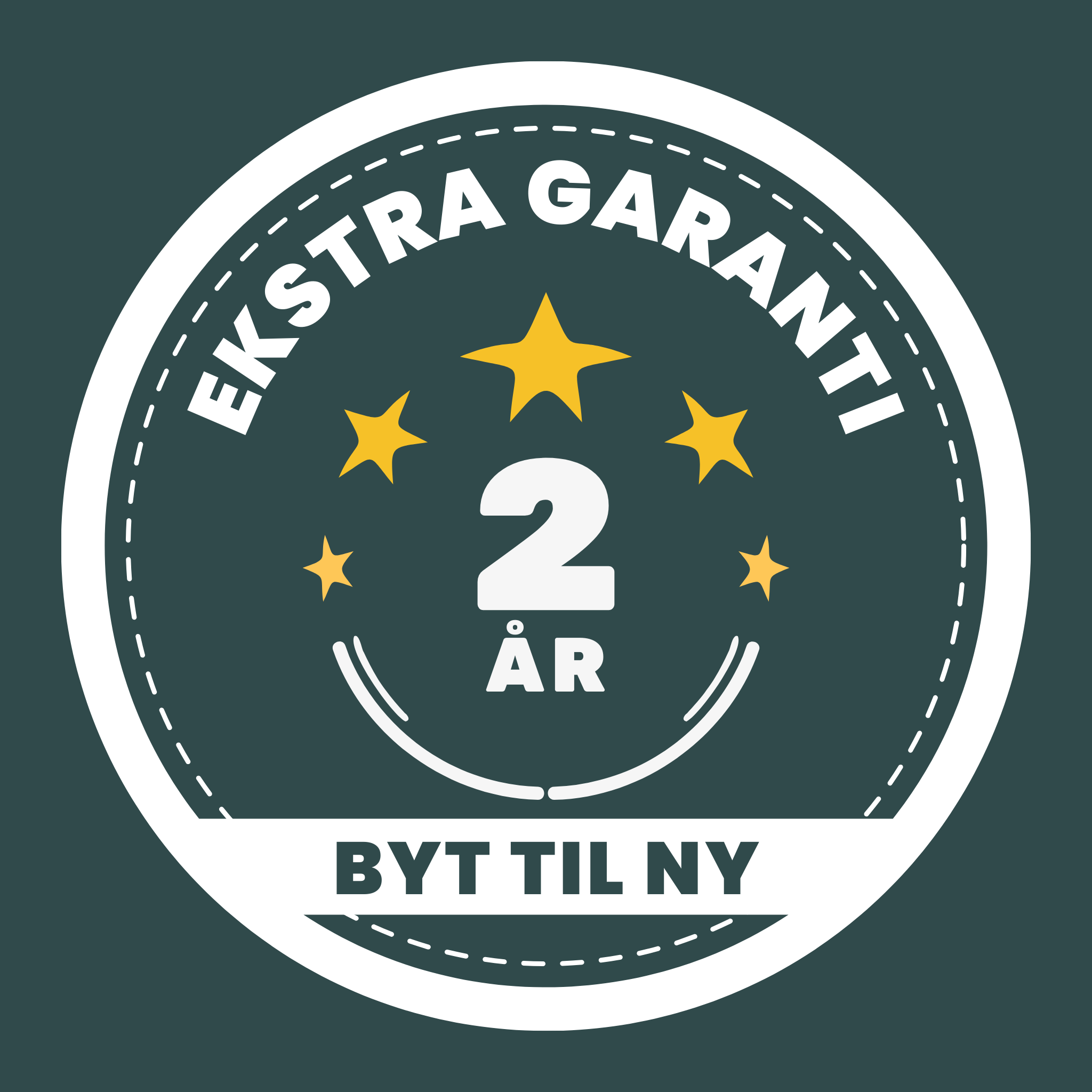 2 års garanti - forlænger levetiden