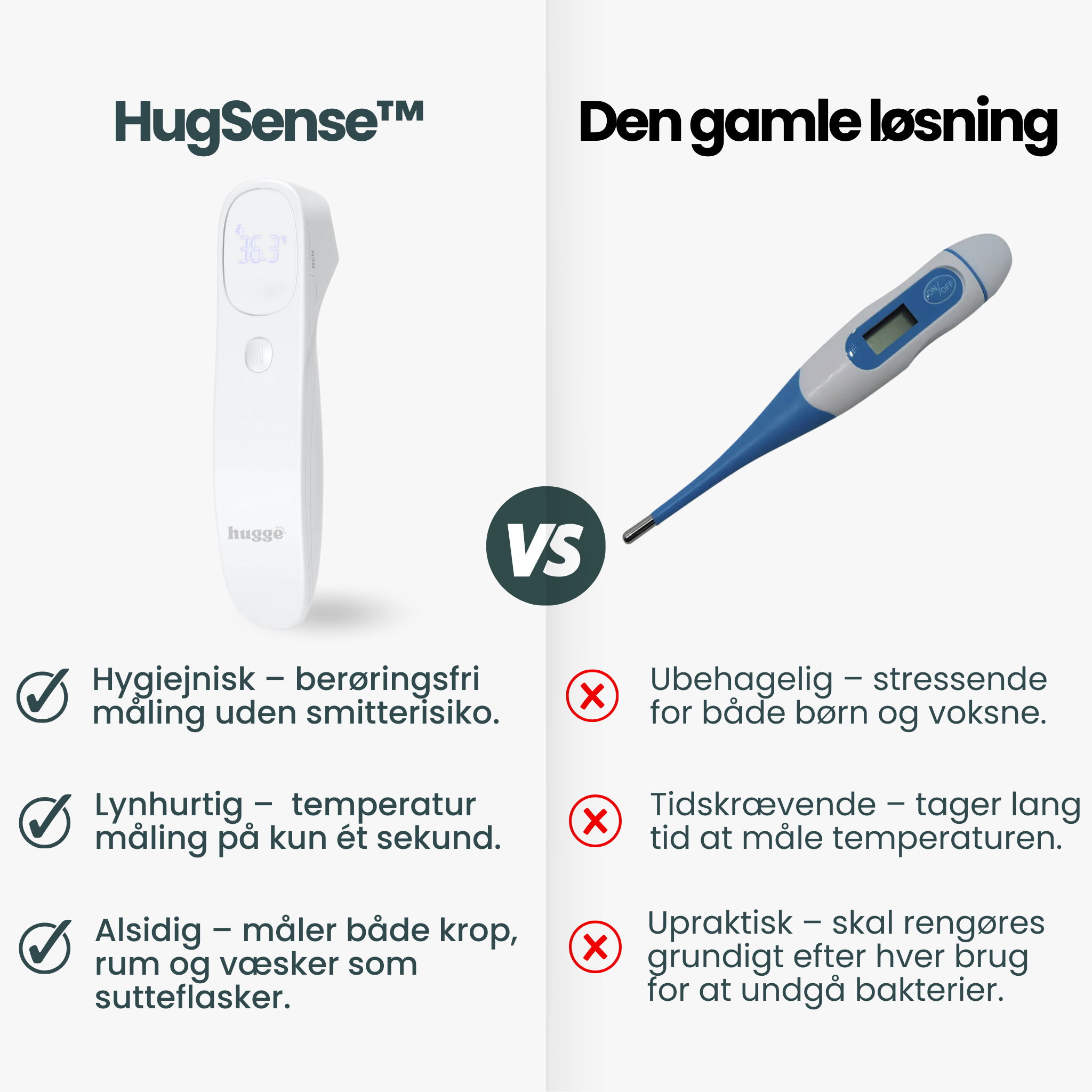 HugSense™ - Infrarødt pandetermometer